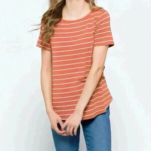 Knit women’s short sleeve orange Pink Clover Tee